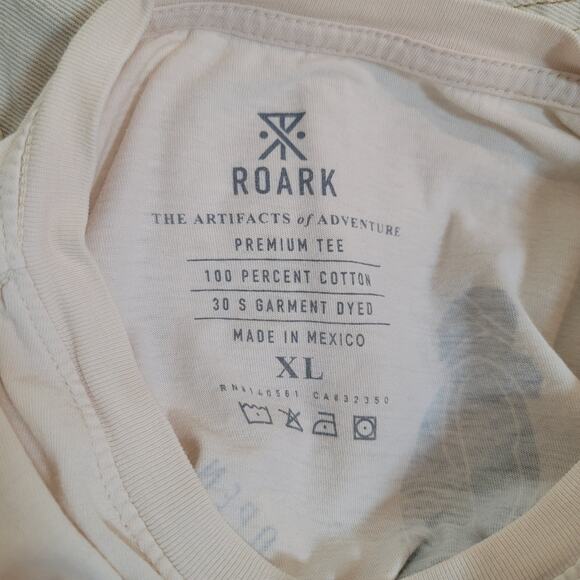 Huckberry Roark Cream Ghost Rider Tee T-Shirt XL 100% Cotton Casual Men Graphic - Picture 5 of 10